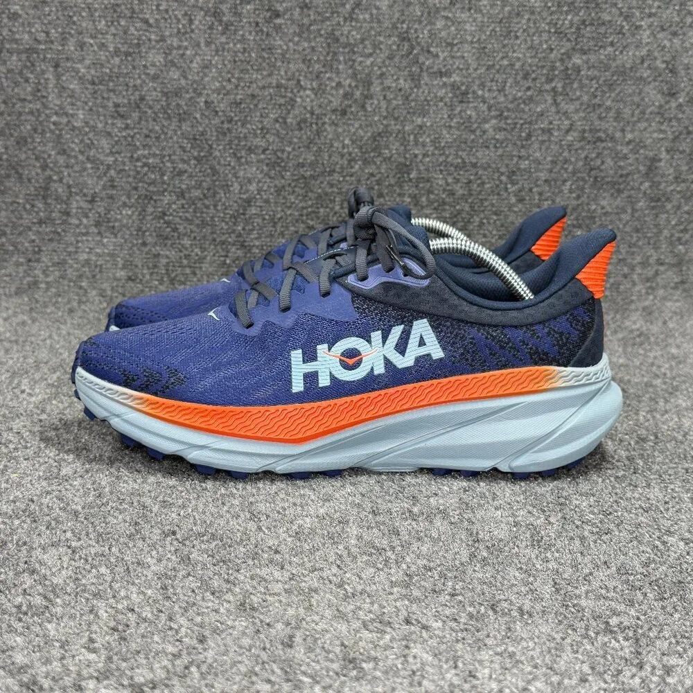 Hoka Challenger ATR 7 Trail Running Shoes Men 10.5 Stone Blue Athletic Run Train